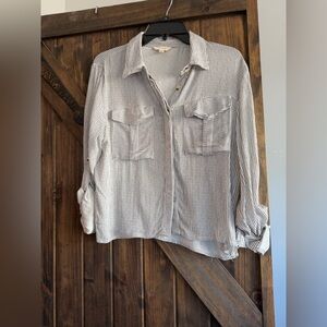 Striped Button-Up Shirt